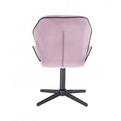 Kosmetická židle MILANO MAX VELUR na černém kříži - fialový vřes