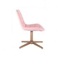 Kosmetická židle PARIS na zlatém kříži - růžová