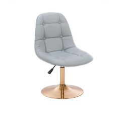 Kosmetická židle SAMSON na zlatém talíři - šedá
