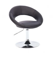 Kosmetická židle NAPOLI na stříbrném talíři - černá