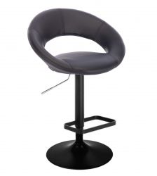 Barová židle NAPOLI na černém talíři - černá