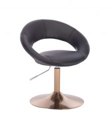 Kosmetická židle NAPOLI na zlatém talíři - černá