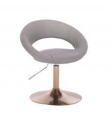 Kosmetická židle NAPOLI na zlatém talíři - šedá