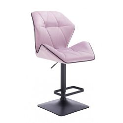  Barová židle MILANO MAX VELUR na černé podstavě - fialový vřes