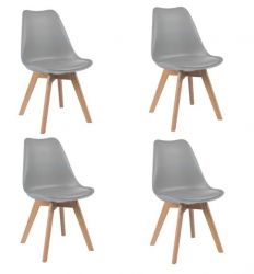 Jídelní židle  Bali - šedá - SET 4 ks