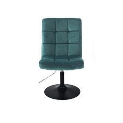 Kosmetická židle TOLEDO VELUR na černém talíři - zelená