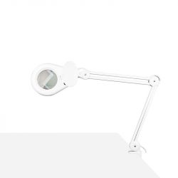 Eko LED lampa s lupou na stolní desku - bílá