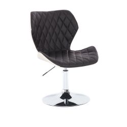 Kosmetické židle MATRIX na stříbrném talíři - černo bílá