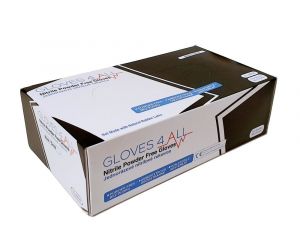 GLOVES4ALL Lékařské nitrilové rukavice černé XL - 100ks