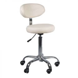 Kosmetická stolička s opěrátkem BD-9934 krémová