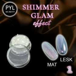 Pyl na zdobení nehtů - Efekt Shimmer Glam 01