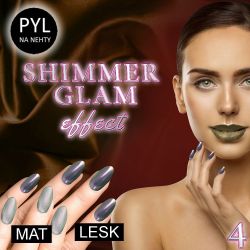 Pyl na zdobení nehtů - Efekt Shimmer Glam 04