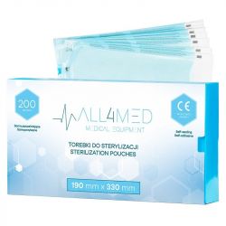 ALL4MED Sterilizační sáčky 190x330 mm - 200 ks