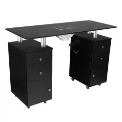 Kosmetický stolek GLASS 317 s pohlcovačem - černý
